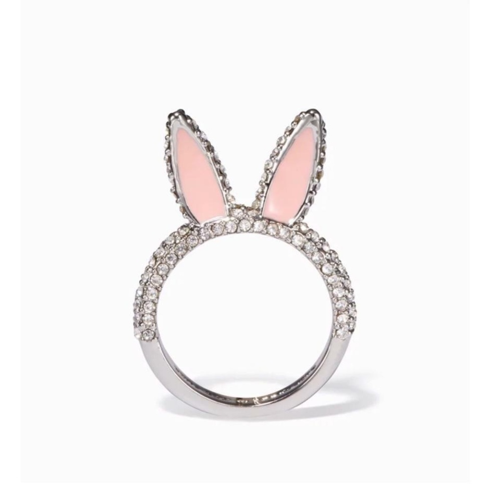 Kate Spade Make Magic Rabbit Crystal Bunny Ring (Size 6)